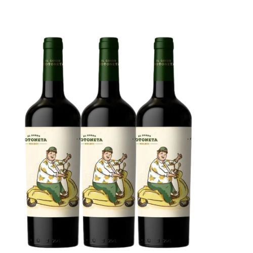 EL GORDO MOTONETA PACK MALBEC 750ML